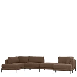 Wohnen Hocker<Polsterhocker in Braun und Schwarz - Ravonia