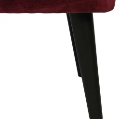 Wohnen Hocker<Polsterhocker in Dunkelrot & Schwarz - Haenja