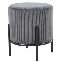 Wohnen Hocker<Polsterhocker in Grau Cord - Suruga