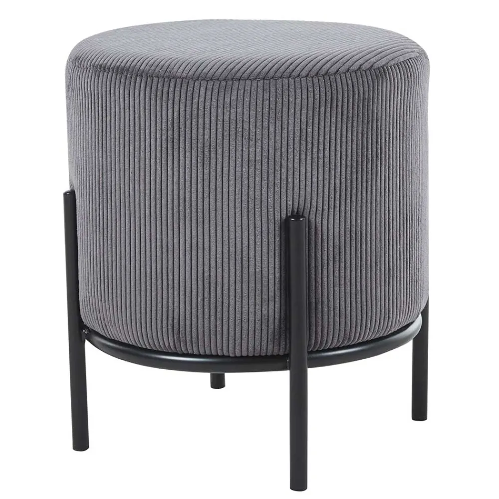 Wohnen Hocker<Polsterhocker in Grau Cord - Suruga