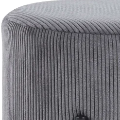 Wohnen Hocker<Polsterhocker in Grau Cord - Suruga