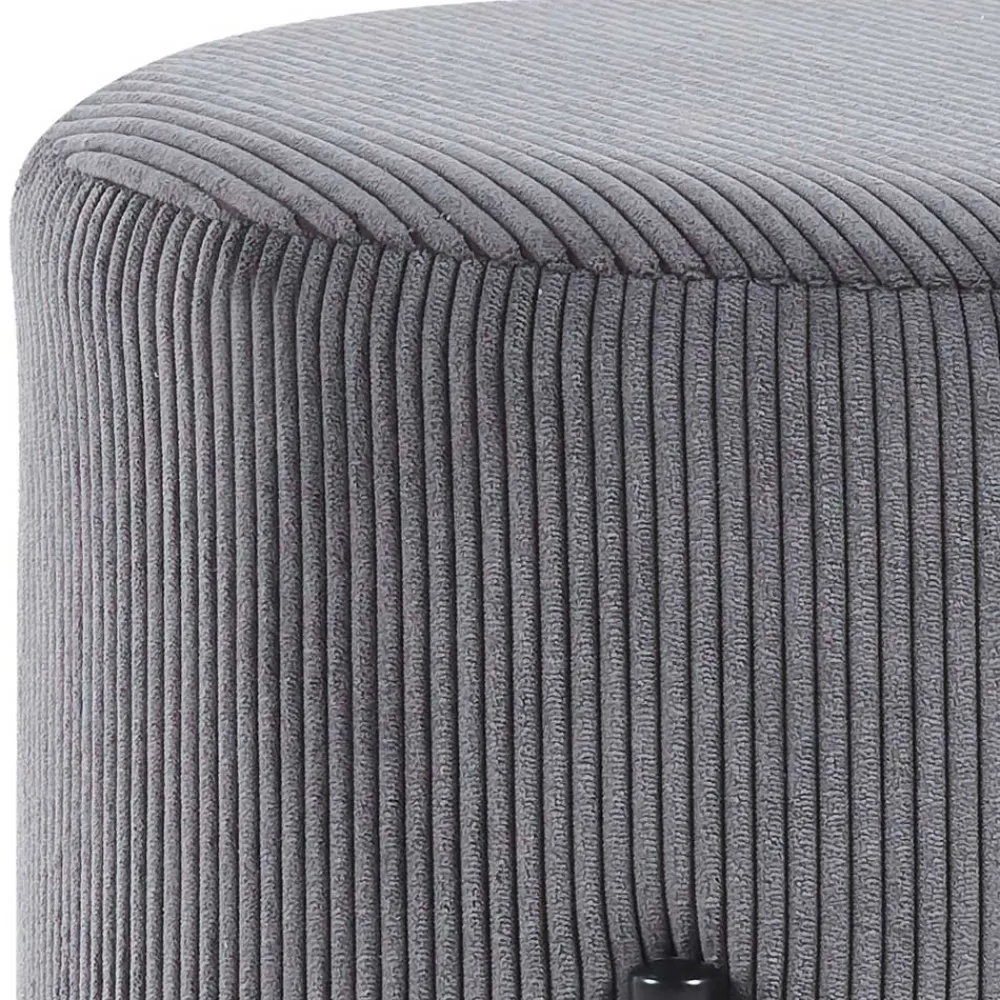 Wohnen Hocker<Polsterhocker in Grau Cord - Suruga
