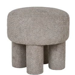 Wohnen Hocker<Polsterhocker in Hellgrau Boucle - Pandorra