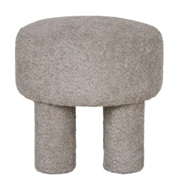 Wohnen Hocker<Polsterhocker in Hellgrau Boucle - Pandorra