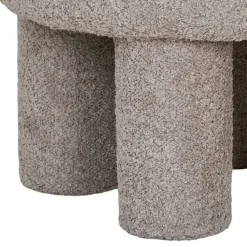 Wohnen Hocker<Polsterhocker in Hellgrau Boucle - Pandorra