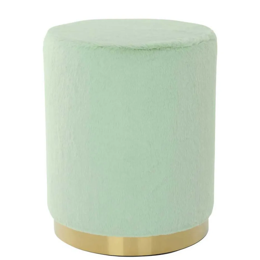 Wohnen Hocker<Polsterhocker in Mintgrün mit Gold - Candura