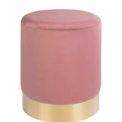 Wohnen Hocker<Polsterhocker in Rosa & Messingfarben - Ontentas