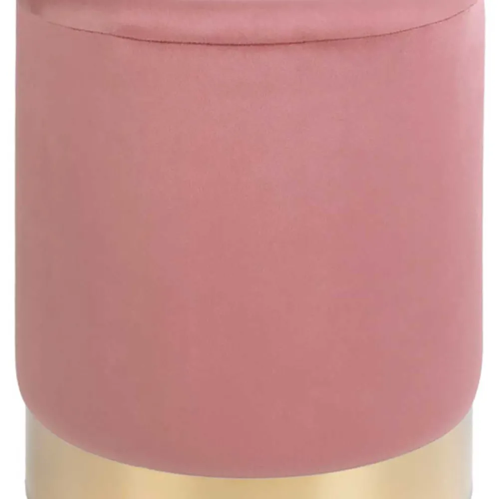 Wohnen Hocker<Polsterhocker in Rosa & Messingfarben - Ontentas