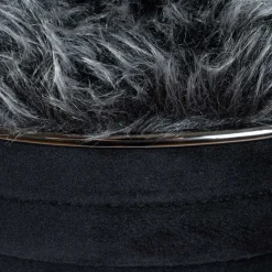 Wohnen Hocker<Polsterhocker in Schwarz und Dunkelgrau - Galveston