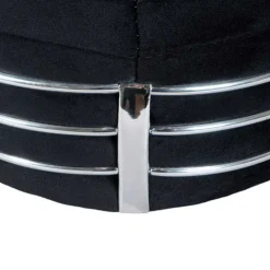 Wohnen Hocker<Polsterhocker in Schwarz und Dunkelgrau - Galveston