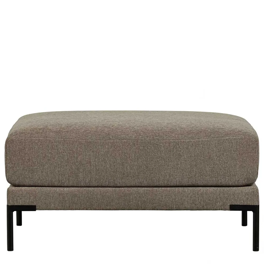 Wohnen Hocker<Polsterhocker in Taupe Stoff - 50x44x100 cm - Birte