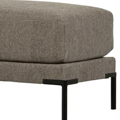 Wohnen Hocker<Polsterhocker in Taupe Stoff - 50x44x100 cm - Birte