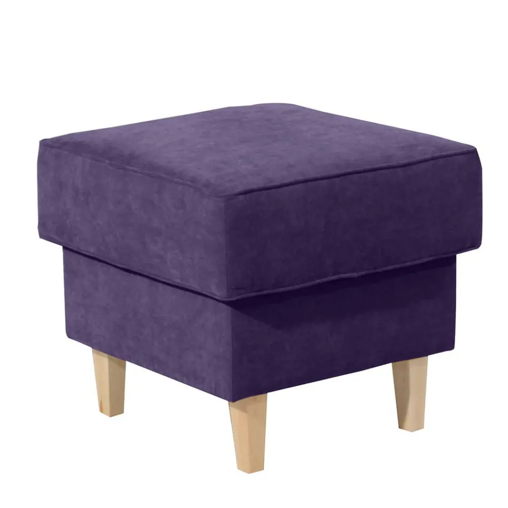 Wohnen Hocker<Polsterhocker in Violett Velours - Antonia