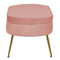 Wohnen Hocker<Polsterhocker mit Samtbezug in Rosa - Kumar