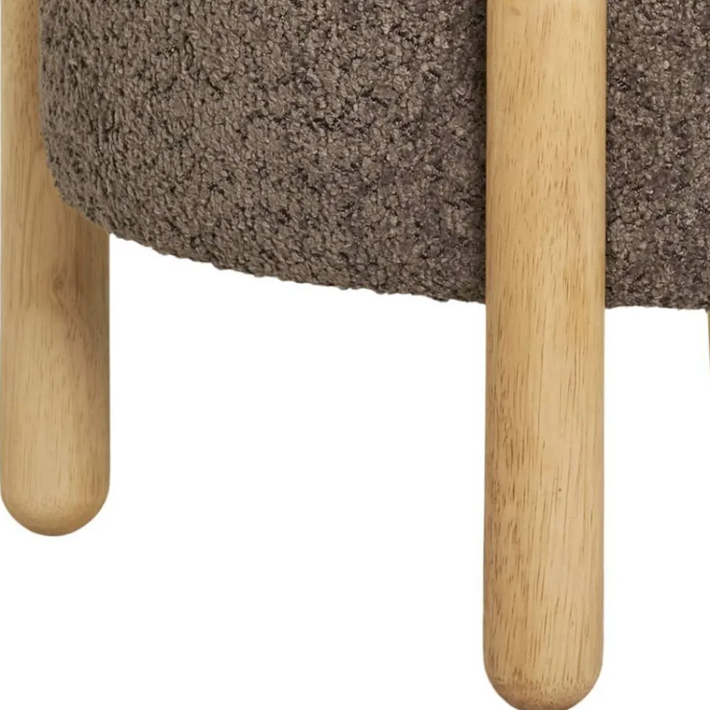 Wohnen Hocker<Polsterhocker mit Truhe in Braun Boucle - Pasterra