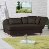 Wohnen Sofas<Polsterliege in Dunkelbraun mit Buche - Andino