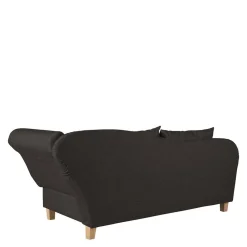 Wohnen Sofas<Polsterliege in Dunkelbraun mit Buche - Andino