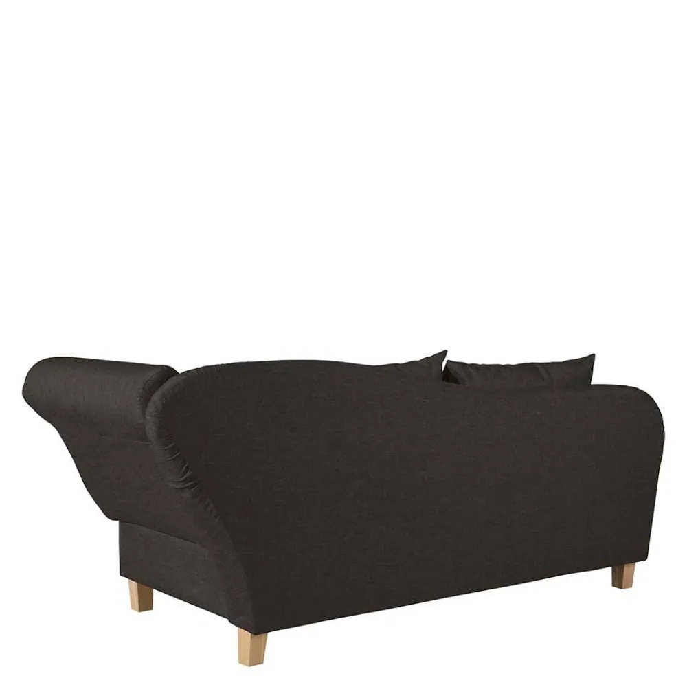 Wohnen Sofas<Polsterliege in Dunkelbraun mit Buche - Andino