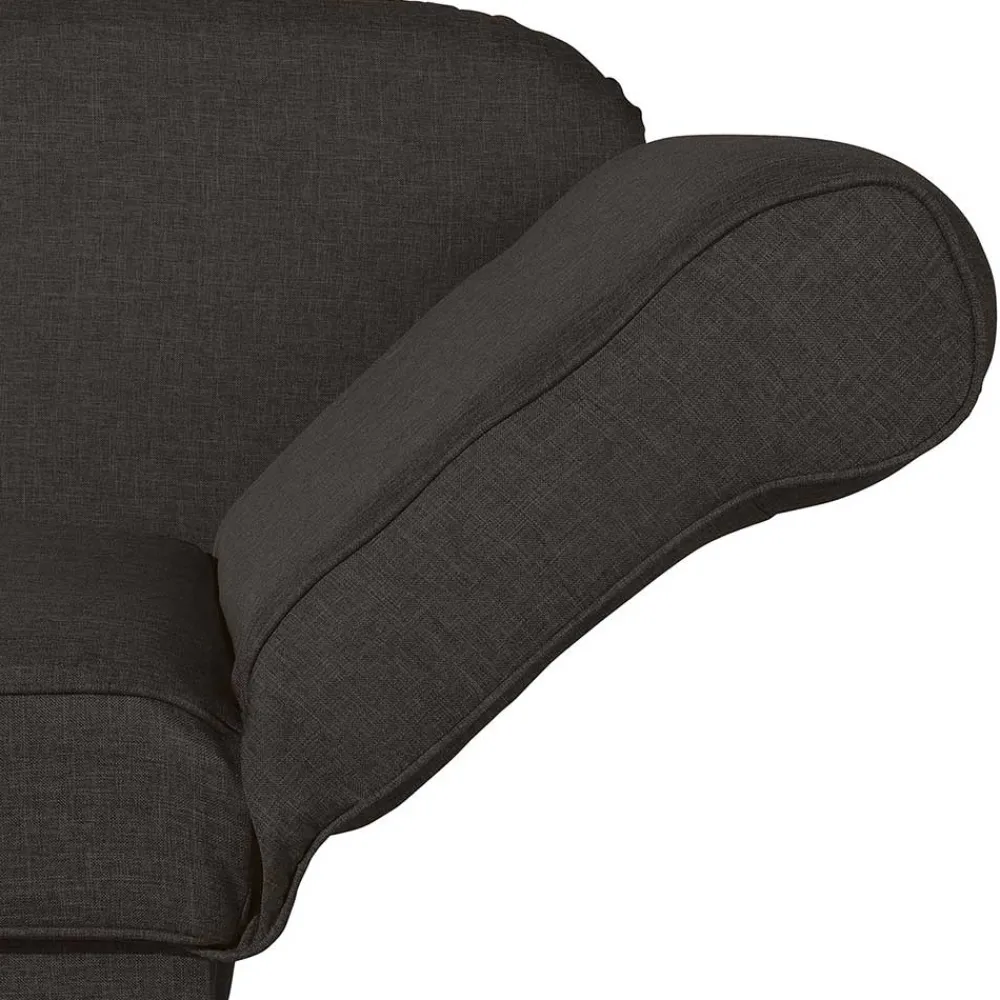 Wohnen Sofas<Polsterliege in Dunkelbraun mit Buche - Andino