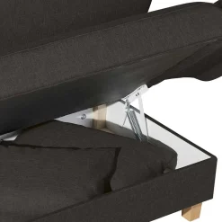 Wohnen Sofas<Polsterliege in Dunkelbraun mit Buche - Andino