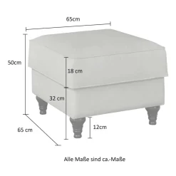 Wohnen Sessel<Polstersessel & Hocker in Beige - Merandes (zweiteilig)