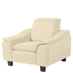 Wohnen Sessel<Polstersessel in Beige und Nussbaum Braun - Nando