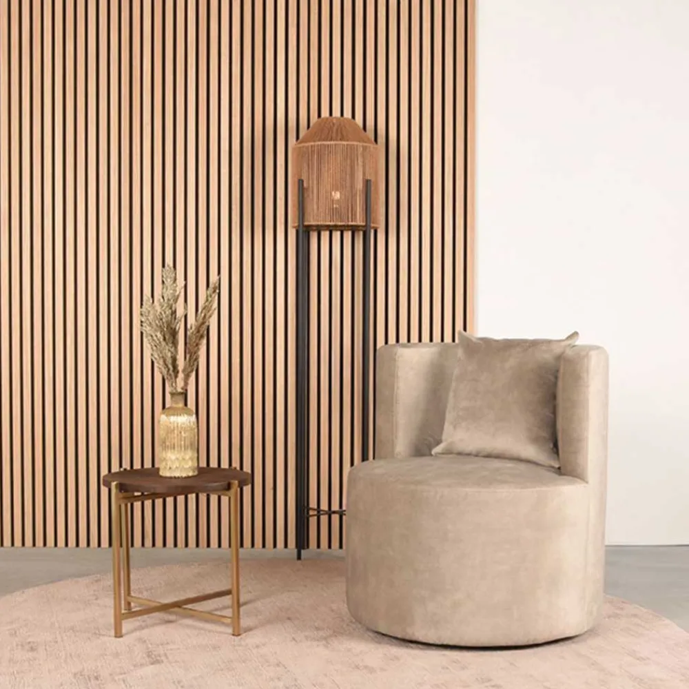 Wohnen Sessel<Polstersessel in Beige Velours - Sealand