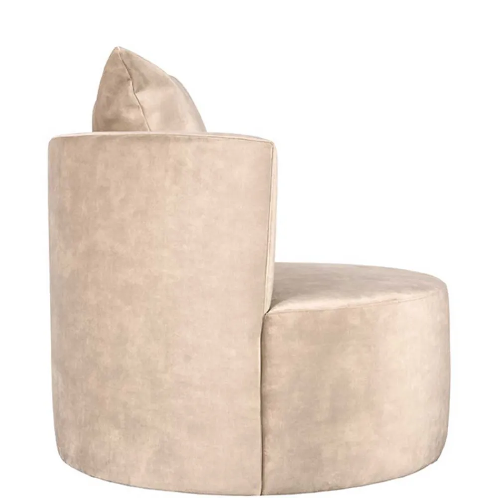 Wohnen Sessel<Polstersessel in Beige Velours - Sealand