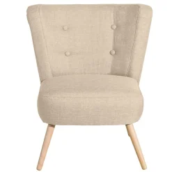 Wohnen Sessel<Polstersessel in Beige Webstoff - Hooka