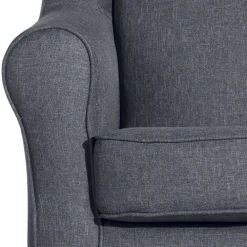Wohnen Sessel<Polstersessel in Jeansblau und Buche - Patronia