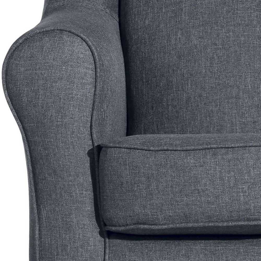 Wohnen Sessel<Polstersessel in Jeansblau und Buche - Patronia