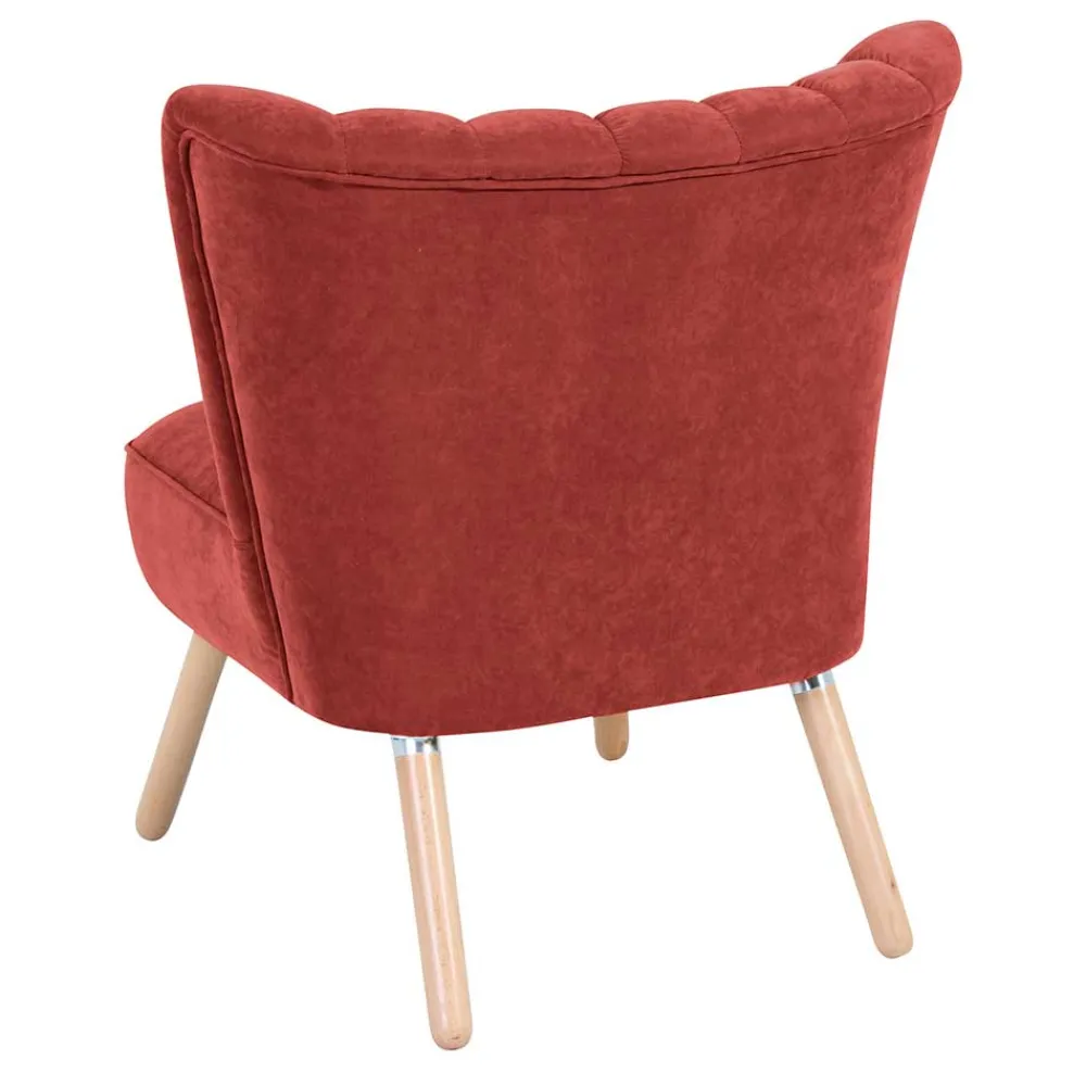 Wohnen Sessel<Polstersessel in Terracotta Velours - Iceline