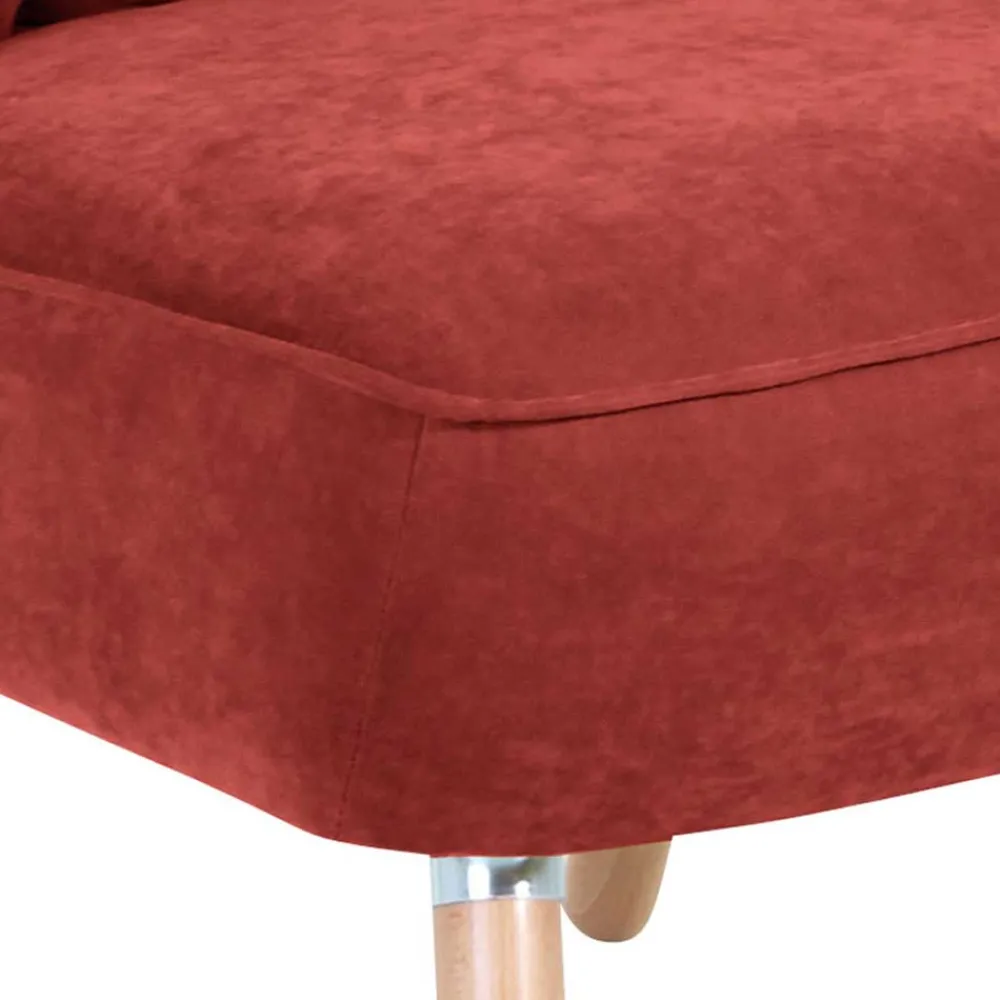 Wohnen Sessel<Polstersessel in Terracotta Velours - Iceline