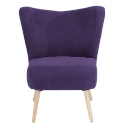 Wohnen Sessel<Polstersessel in Violett Velours - Coralla