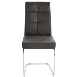 Wohnen Sessel|Stühle<Polsterstühle Freischwinger in Anthrazit - Ansar (2er Set)