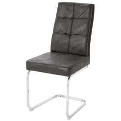 Wohnen Sessel|Stühle<Polsterstühle Freischwinger in Anthrazit - Ansar (2er Set)