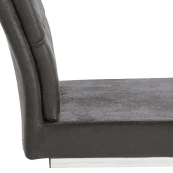 Wohnen Sessel|Stühle<Polsterstühle Freischwinger in Anthrazit - Ansar (2er Set)