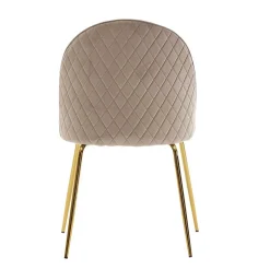 Wohnen Stühle<Polsterstühle in Beige & Gold - Labelsio (2er Set)