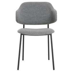 Wohnen Stühle<Polsterstühle in Dunkelgrau Boucle - Ciribati (2er Set)
