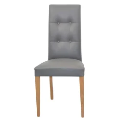 Wohnen Stühle<Polsterstühle in Grau & Eiche - Pelago (2er Set)