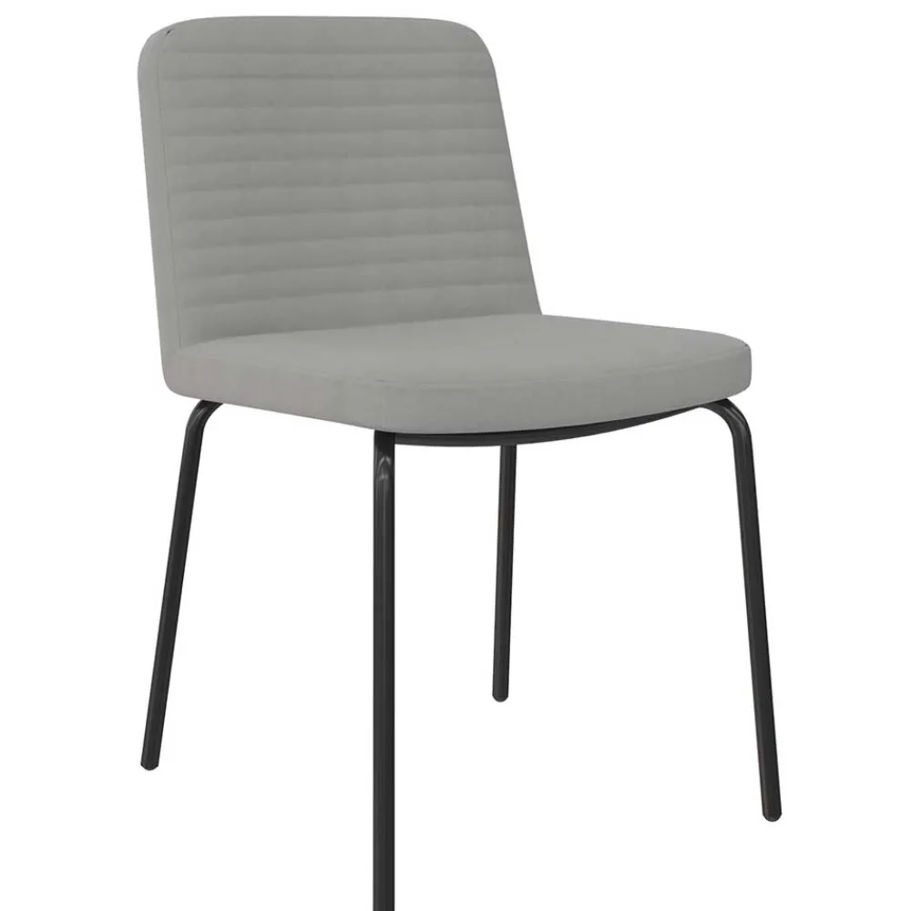 Wohnen Stühle<Polsterstühle in Grau und Schwarz - Semrosa (2er Set)