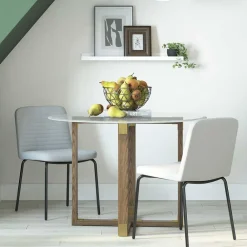 Wohnen Stühle<Polsterstühle in Grau und Schwarz - Semrosa (2er Set)