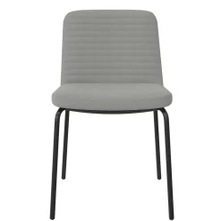 Wohnen Stühle<Polsterstühle in Grau und Schwarz - Semrosa (2er Set)