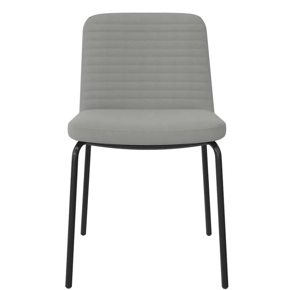 Wohnen Stühle<Polsterstühle in Grau und Schwarz - Semrosa (2er Set)