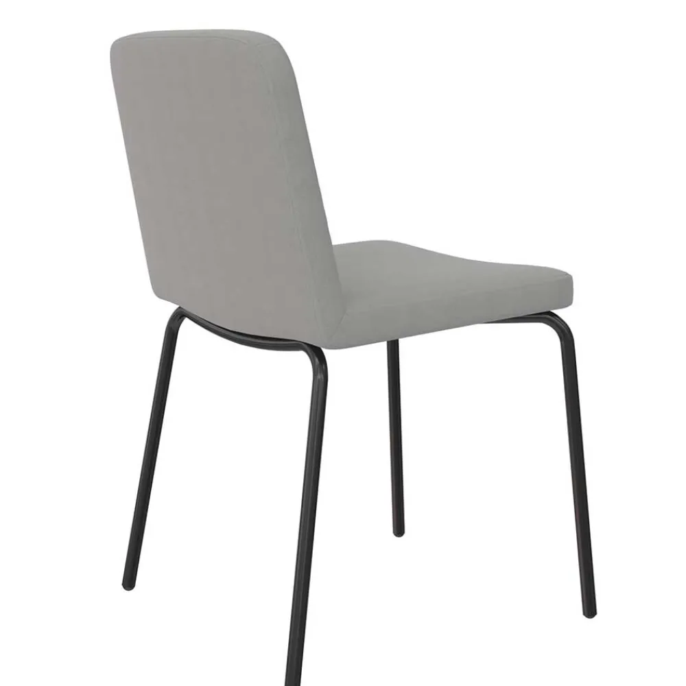 Wohnen Stühle<Polsterstühle in Grau und Schwarz - Semrosa (2er Set)