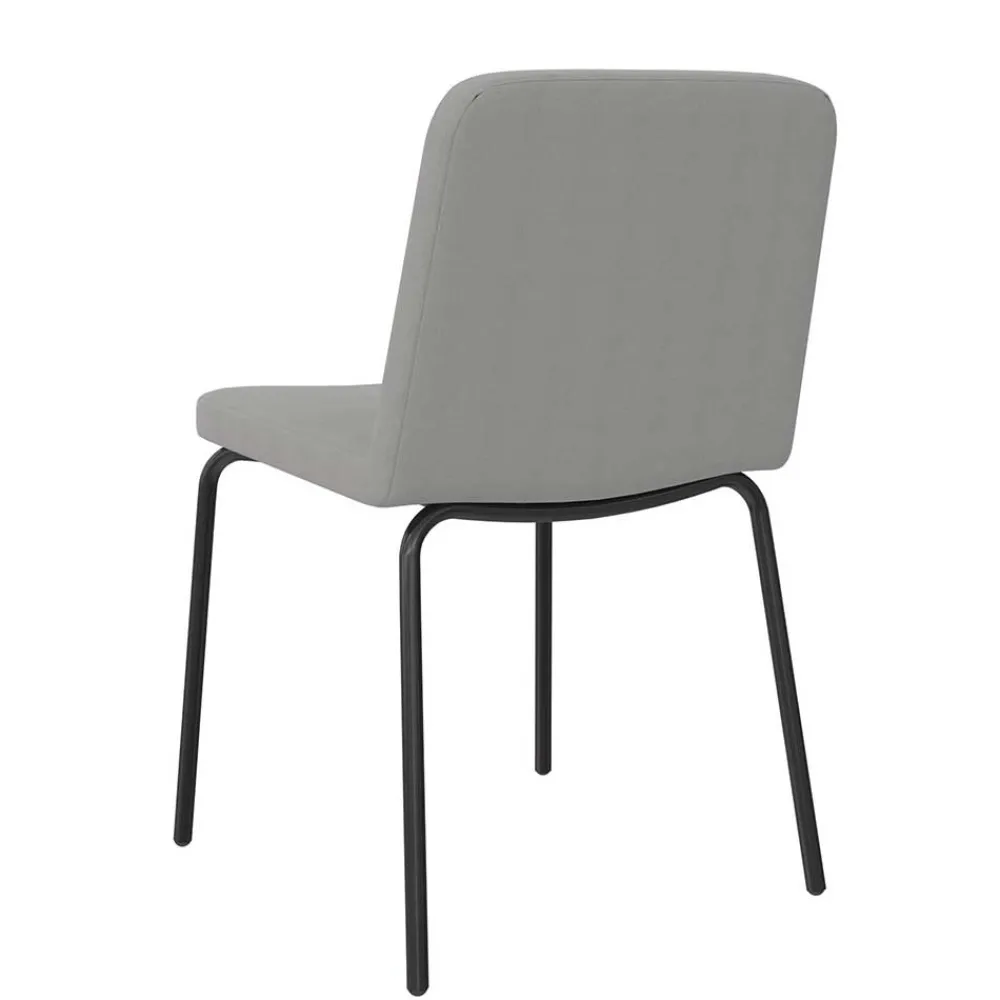 Wohnen Stühle<Polsterstühle in Grau und Schwarz - Semrosa (2er Set)