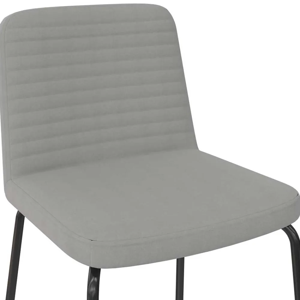 Wohnen Stühle<Polsterstühle in Grau und Schwarz - Semrosa (2er Set)