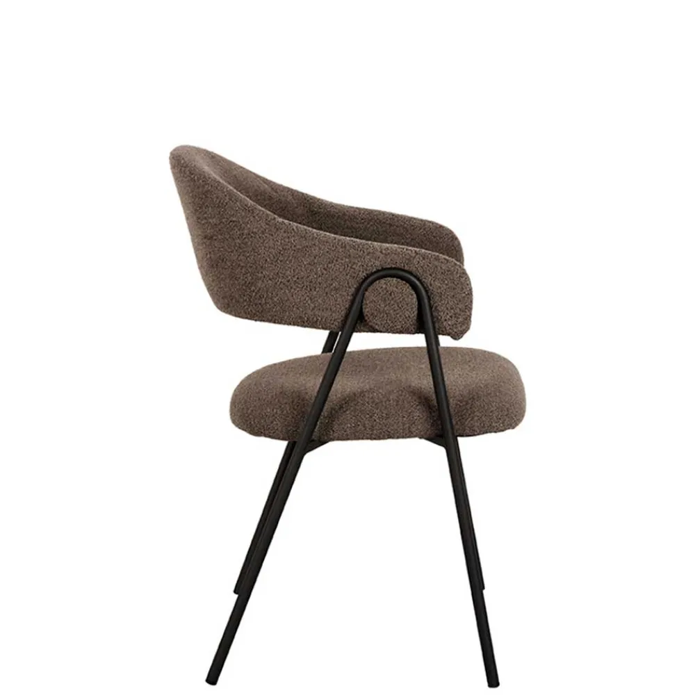 Wohnen Stühle<Polsterstühle in Hellbraun Boucle - Jaggon (2er Set)