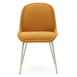 Wohnen Stühle<Polsterstühle in Senfgelb Boucle - Gatria (4er Set)