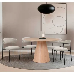 Wohnen Stühle<Polsterstühle in Taupe Strukturstoff - Filmau (2er Set)